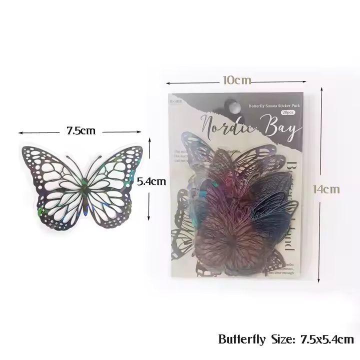 Butterfly Size Stickers
