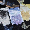 Butterfly Sticker Pack (7,5 x 5,4 cm) 20 pack Gold
