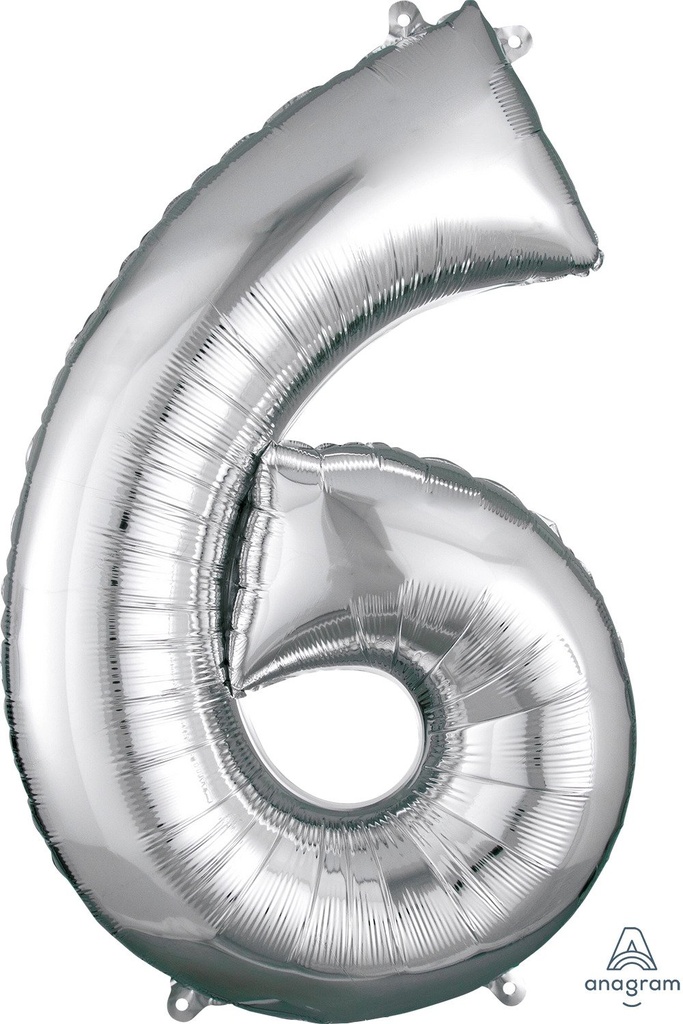34" Anagram Number 6 Silver