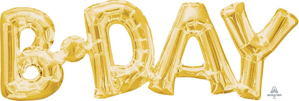 26" Phrase Birthday Gold