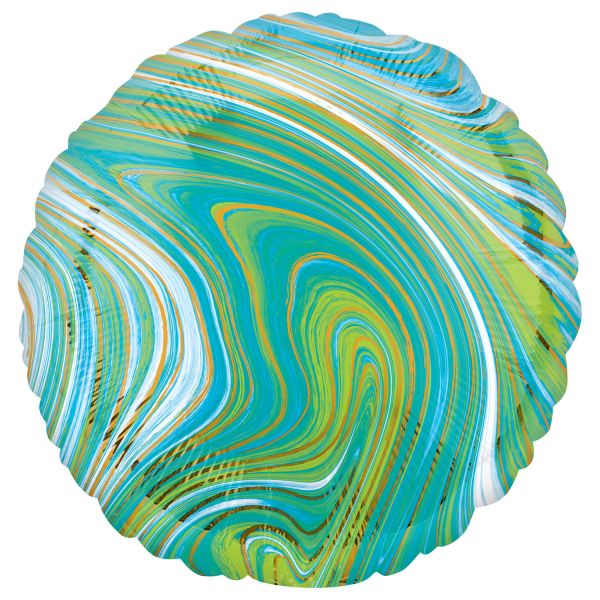 17" Blue Green Round Marblez