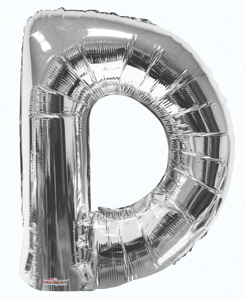 34" Silver Letter D Kaleidoscope
