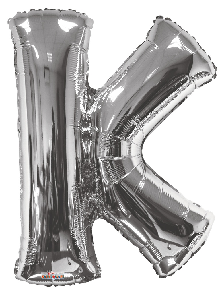34" Letter K Silver Kaleidoscope