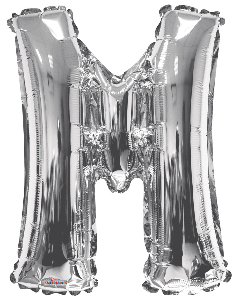 34" Letter M Silver Kaleidoscope