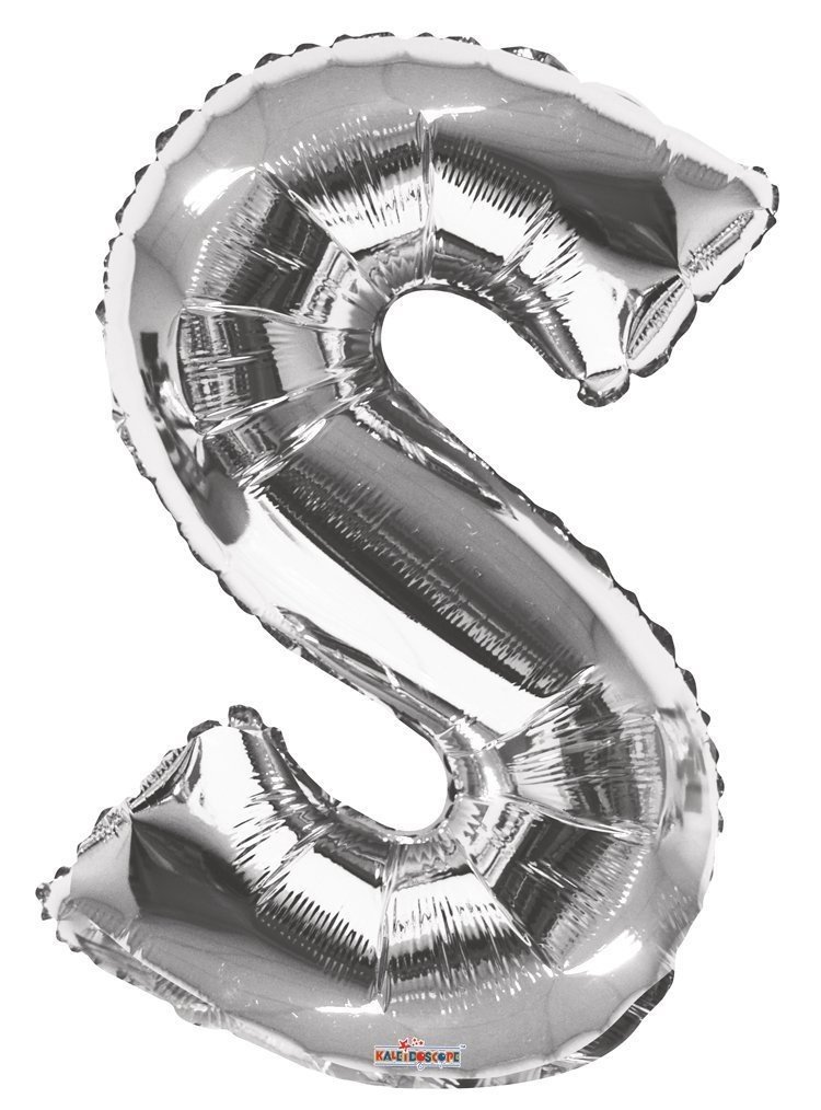 34" Letter S Silver Kaleidoscope