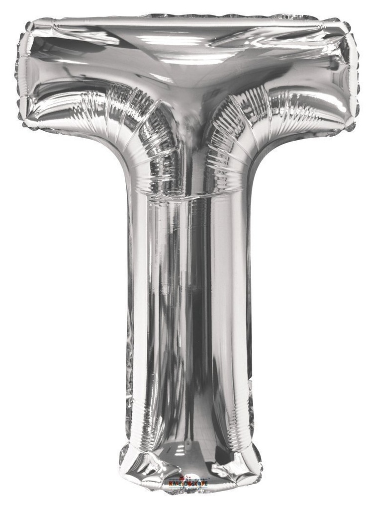 34" Letter T Silver Kaleidoscope