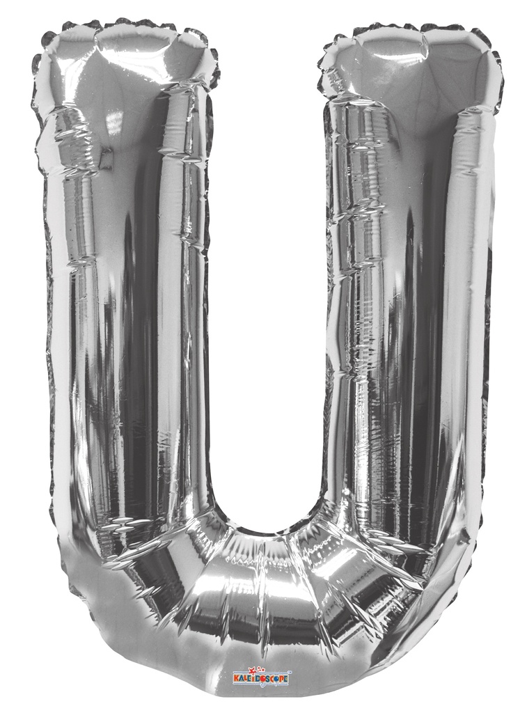 34" Letter U Silver Kaleidoscope