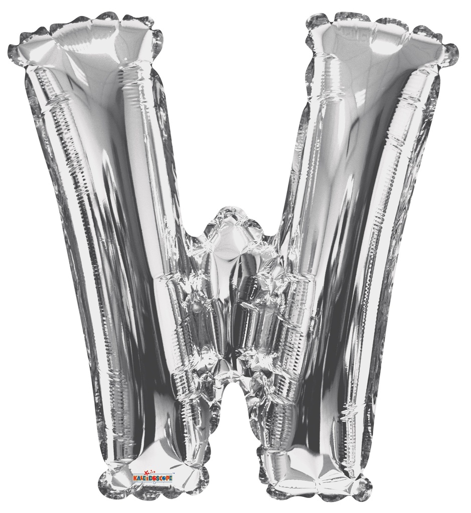 34" Letter W Silver Kaleidoscope