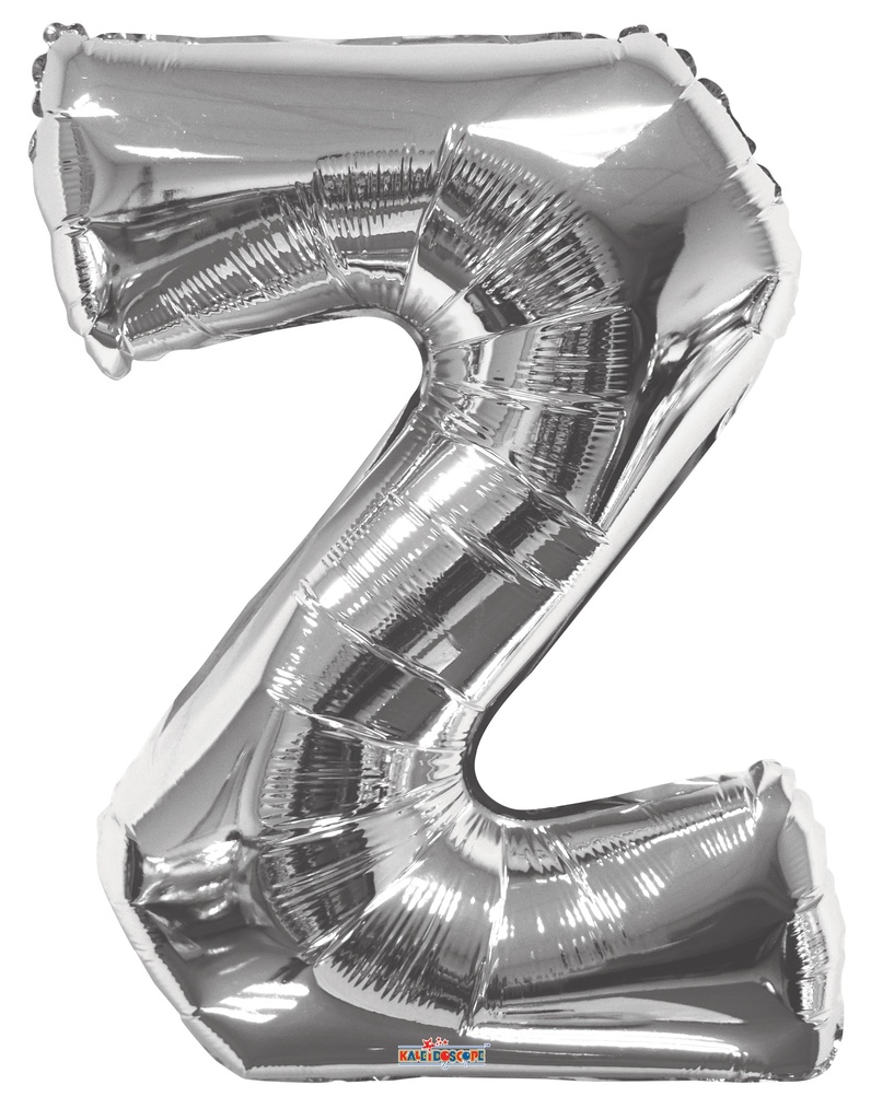 34" Letter Z Silver Kaleidoscope