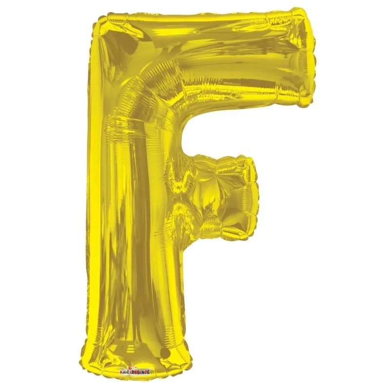34" Letter F Gold Kaleidoscope