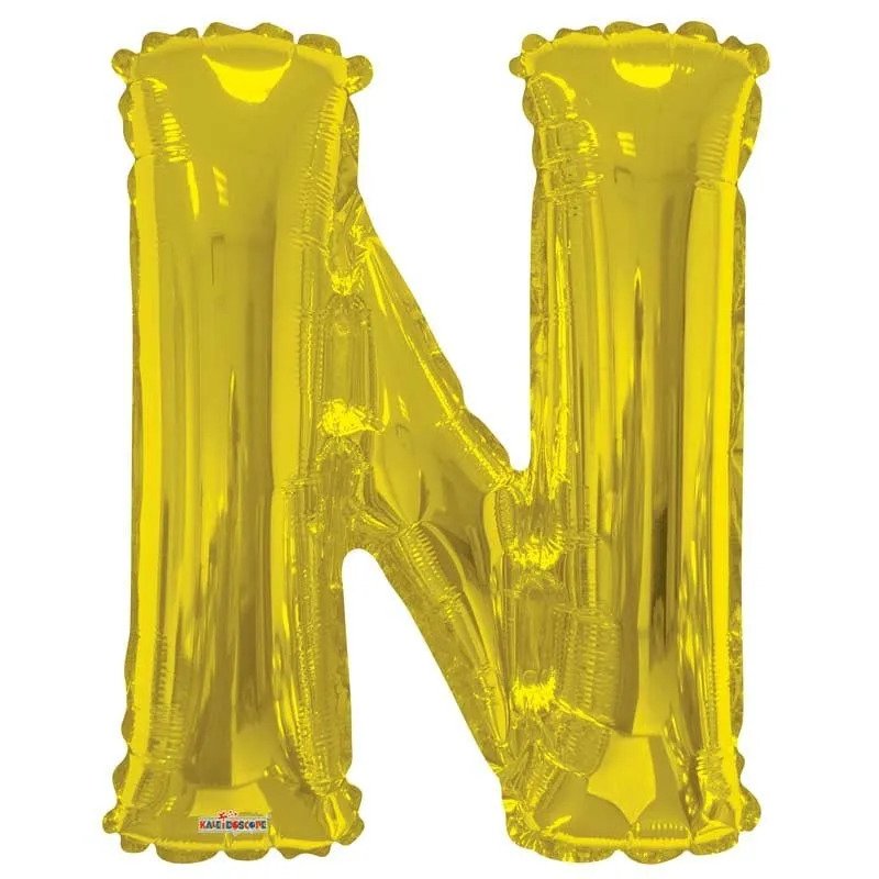 34" Letter N Gold Kaleidoscope