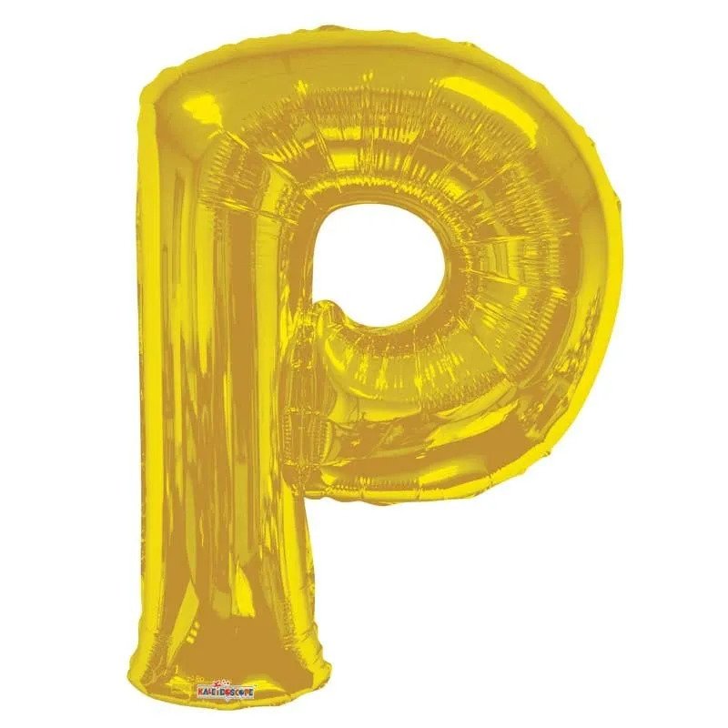 34" Letter P Gold Kaleidoscope
