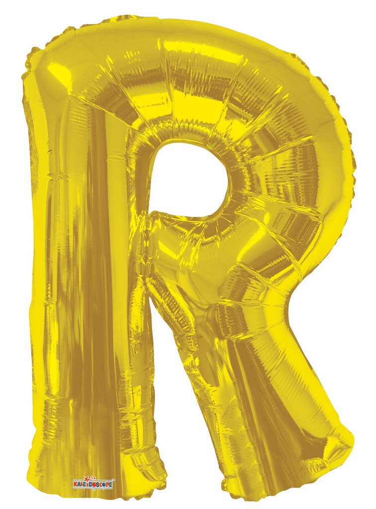 34" Letter R Gold Kaleidoscope