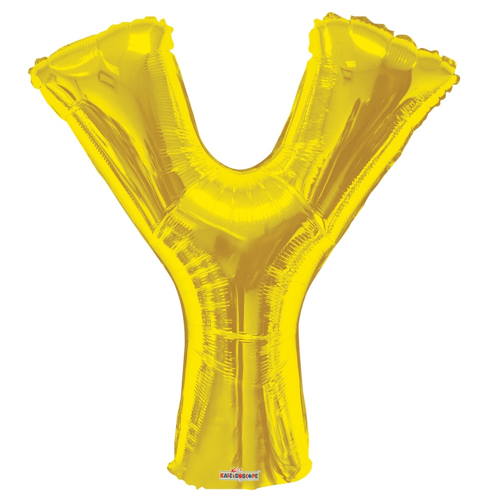 34" Gold Letter Y Kaleidoscope