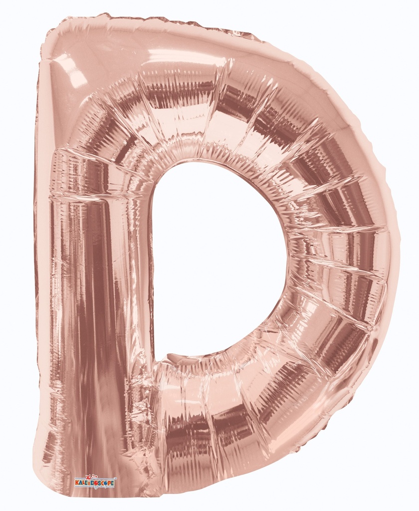 34" Letter D Rose Gold Kaleidoscope
