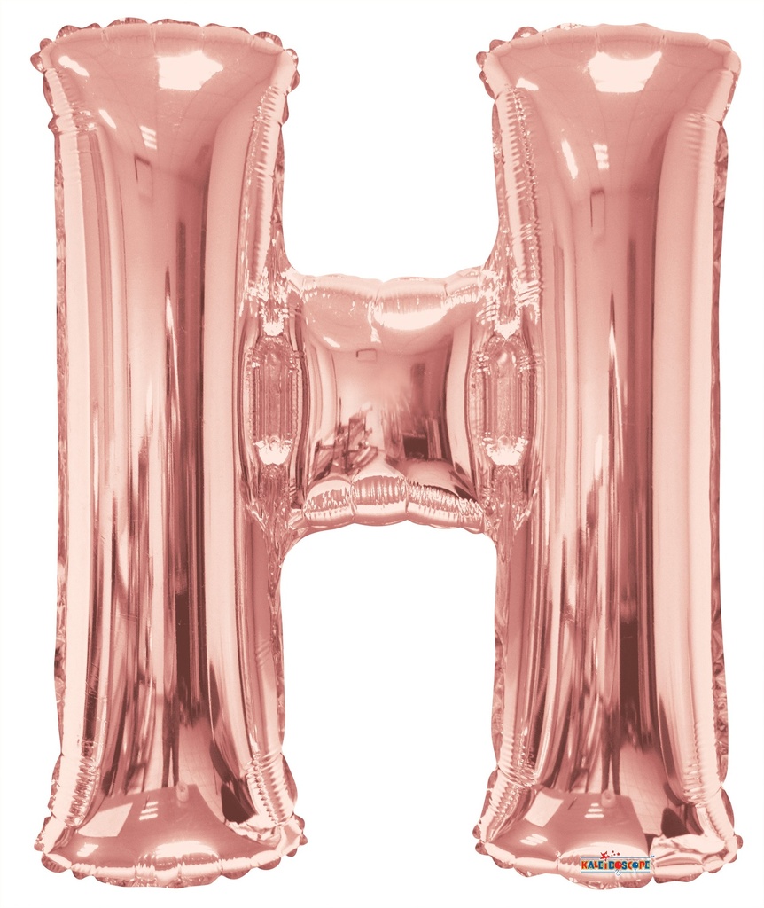 34" Letter H Rose Gold Kaleidoscope