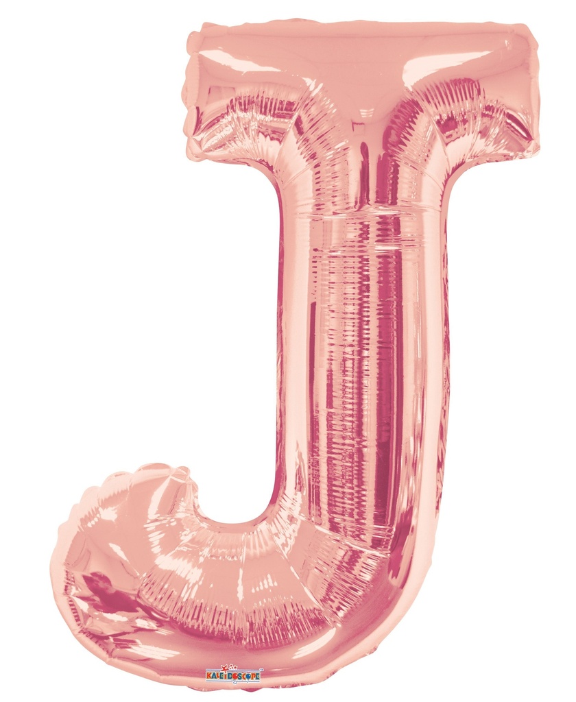 34" Letter J Rose Gold Kaleidoscope