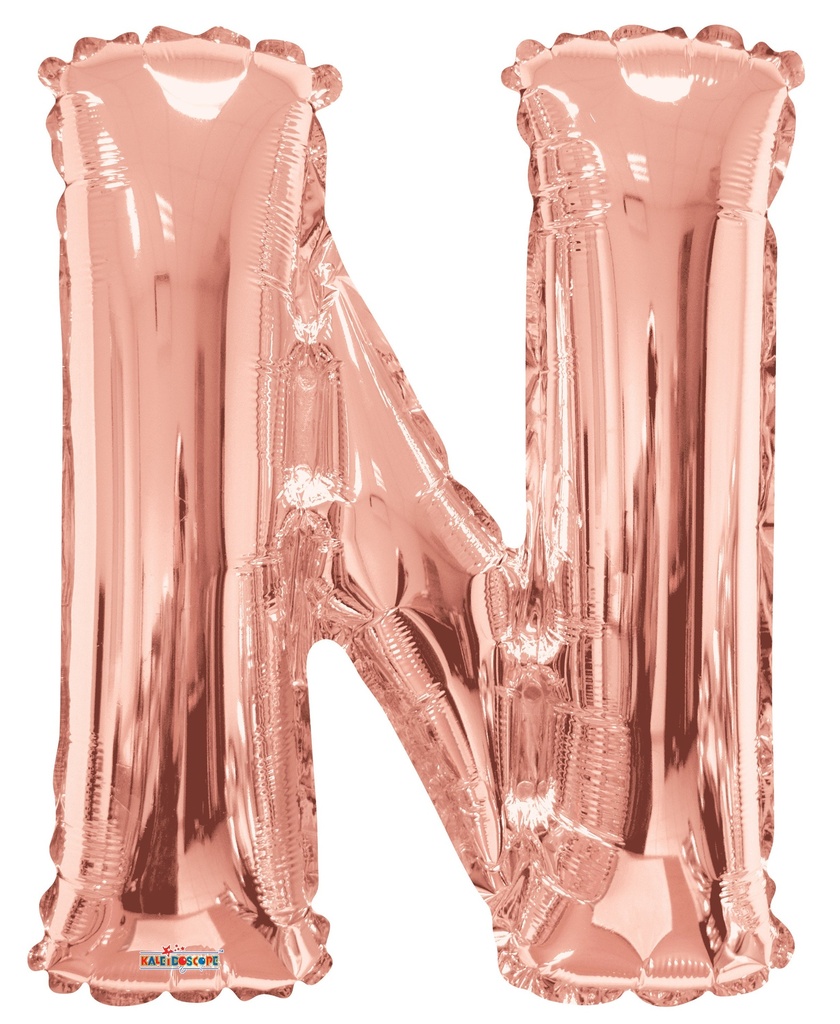 34" Letter N Rose Gold Kaleidoscope