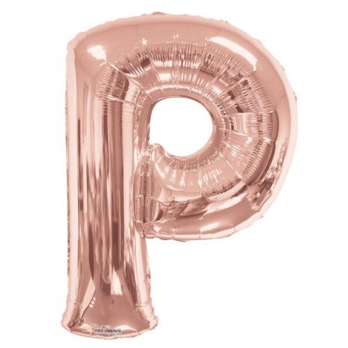 34" Rose Gold Letter P