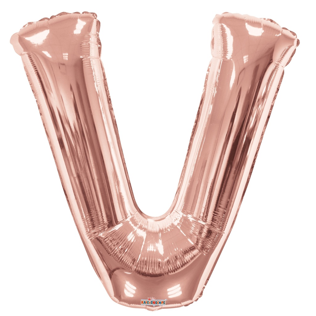 34" Rose Gold Letter V