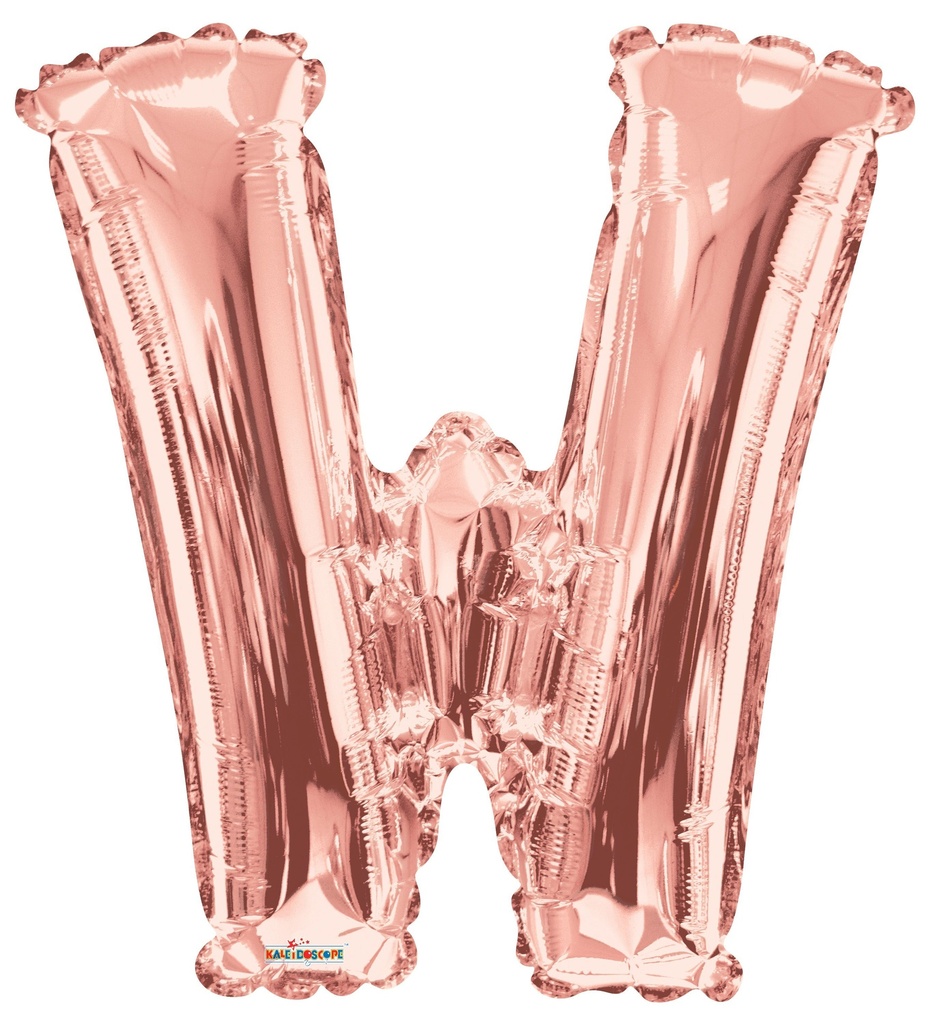 34" Letter W Rose Gold Kaleidoscope