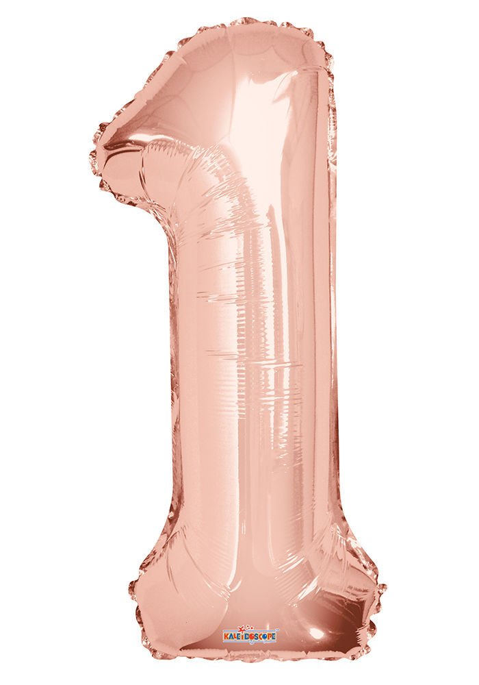 34" Number 1 Rose Gold Kaleidoscope