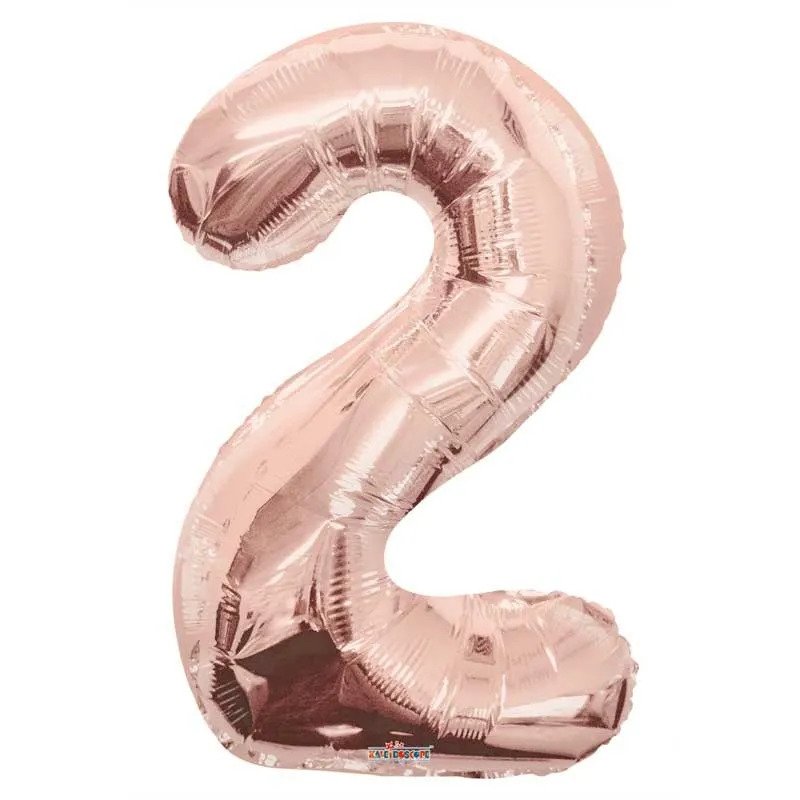34" Number 2 Rose Gold Kaleidoscope