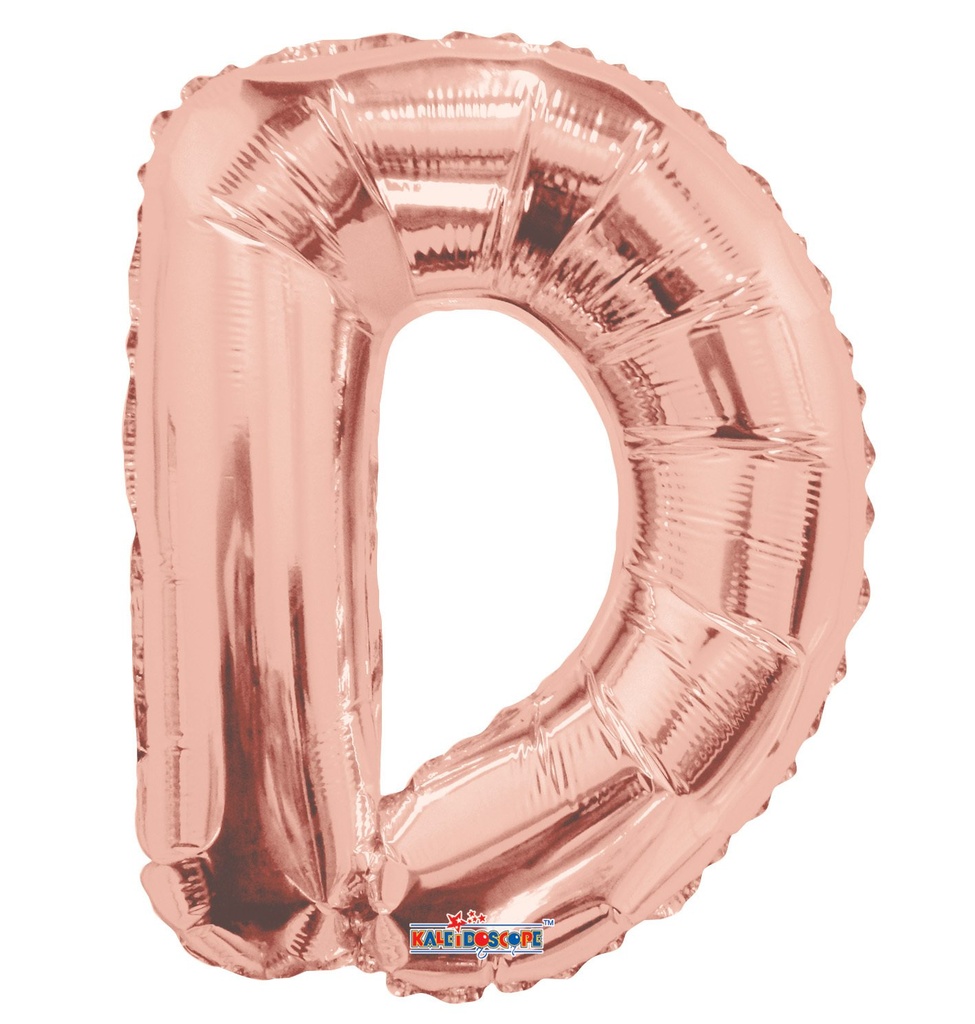 14" Letter D Rose Gold Kaleidoscope
