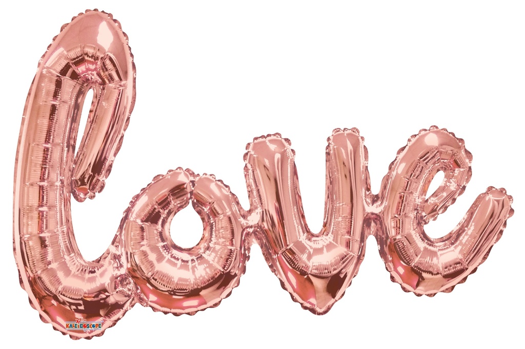 36"  Love Script Rose Gold