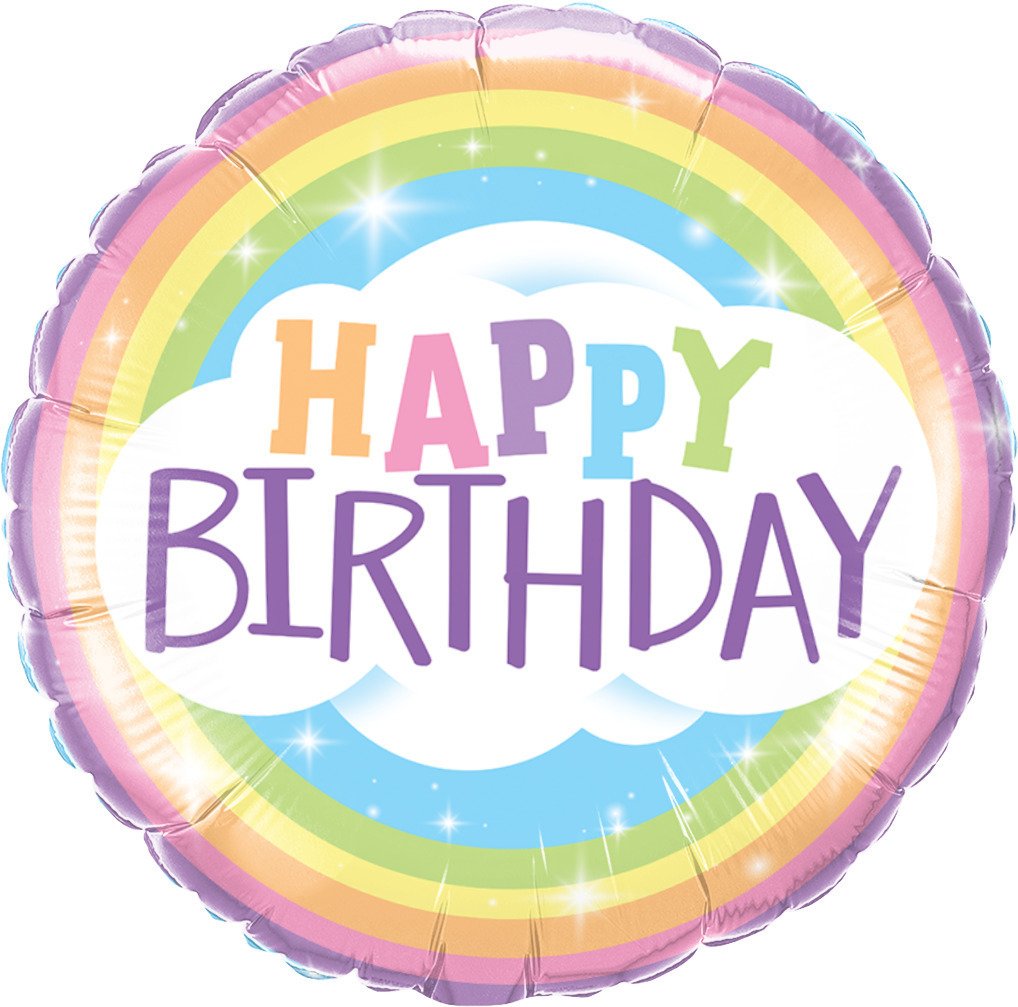 18" Pastel Rainbow B'day