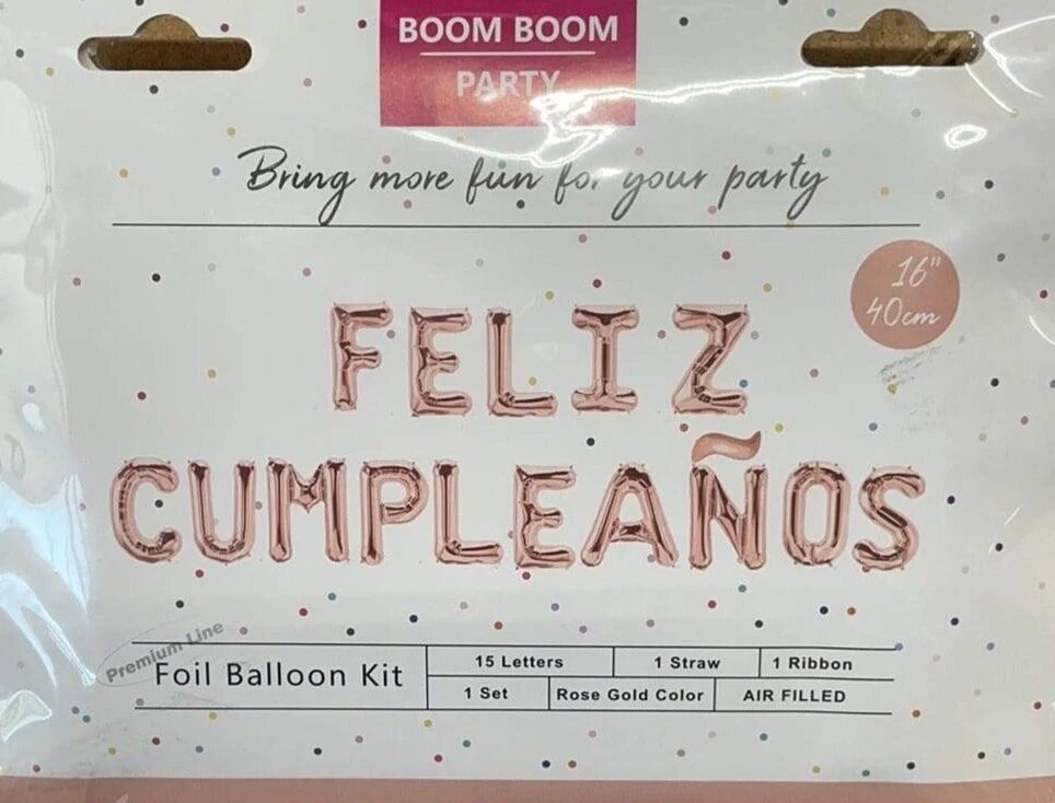16" Feliz Cumpleaños Kit Rose Gold
