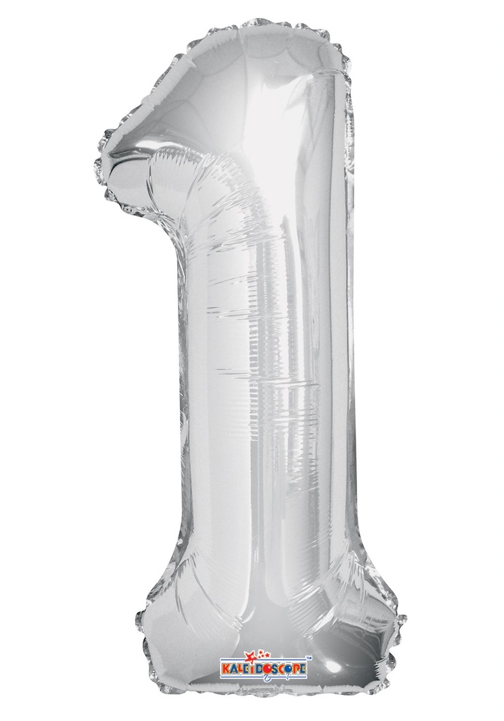 14" Number 1 Silver Kaleidoscope