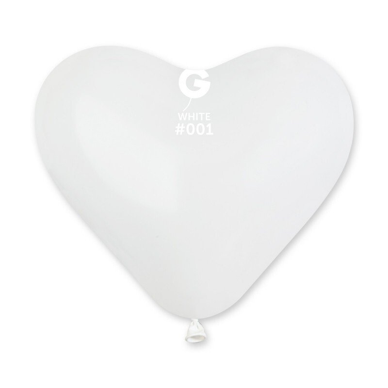 25cm / 10" - White #001 - CR - 50pcs