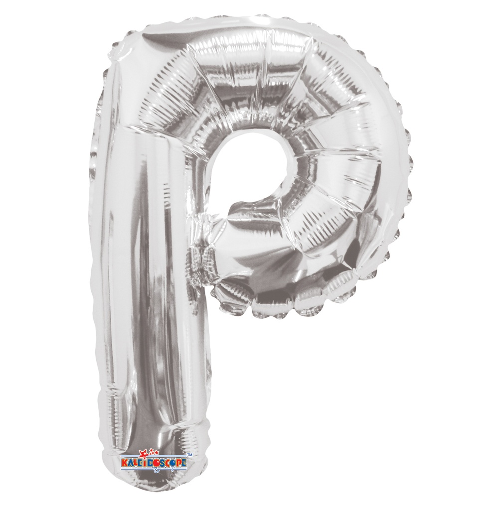 14" Letter P Silver Kaleidoscope
