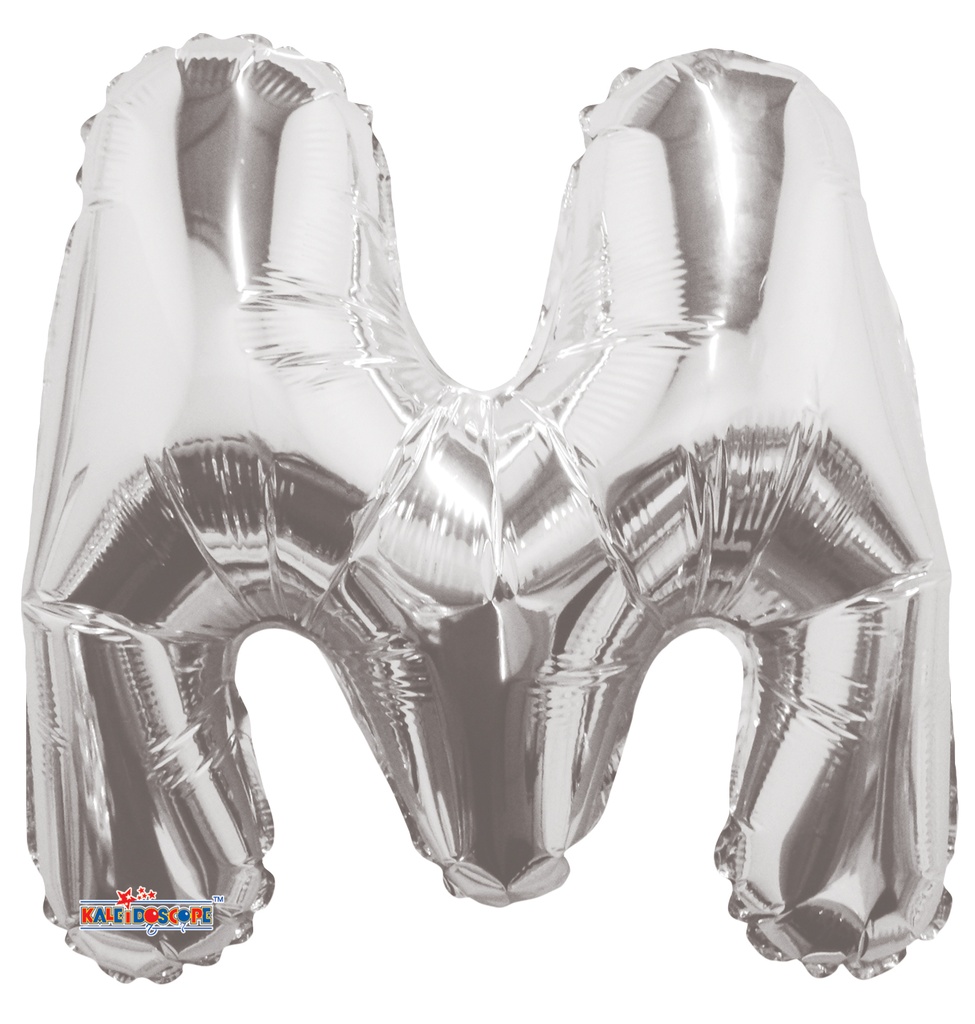 14" Letter M Silver Kaleidoscope