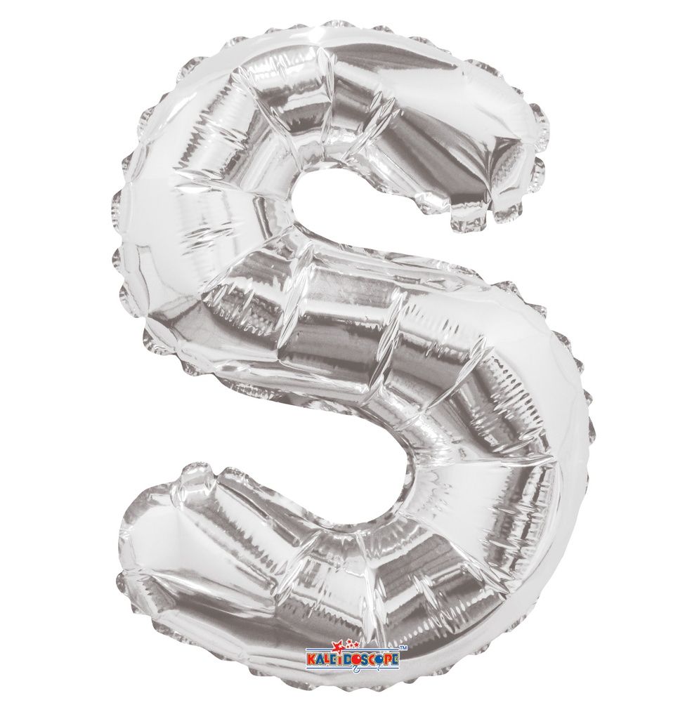 14" Letter S Silver Kaleidoscope