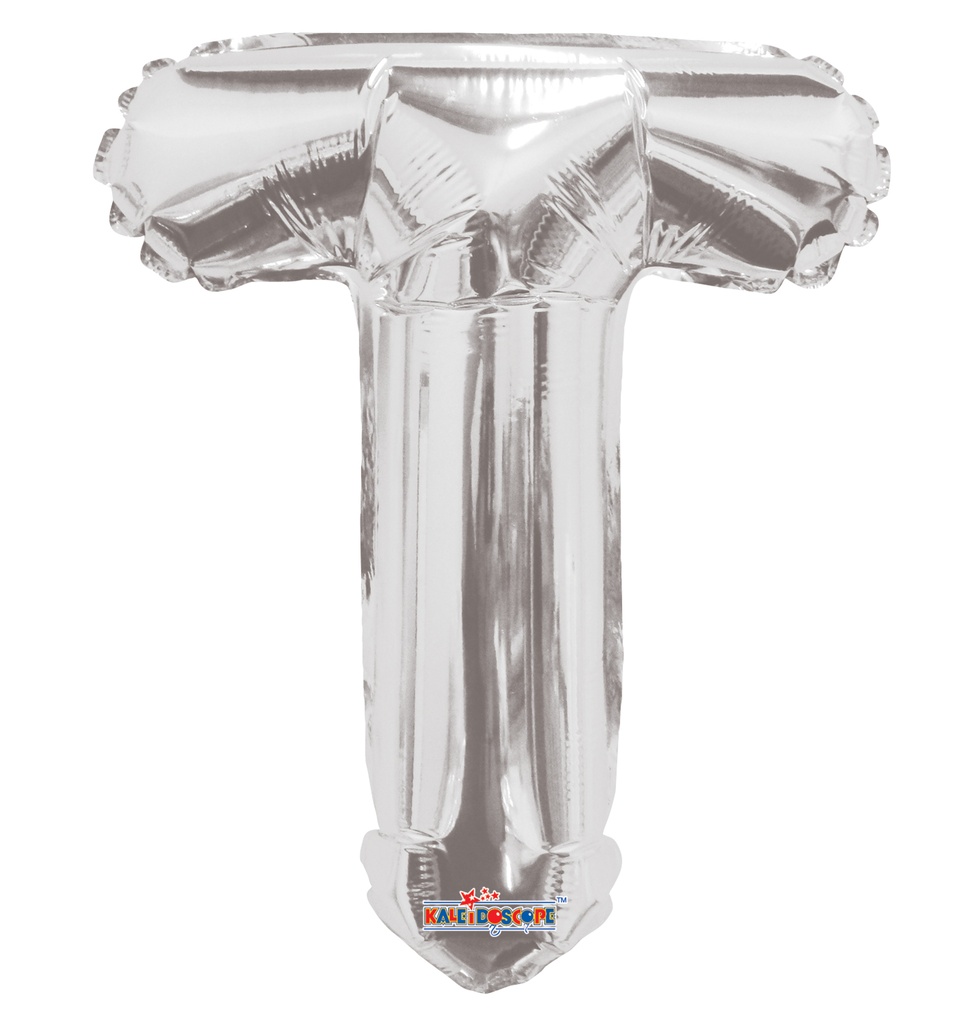 14" Letter T Silver Kaleidoscope