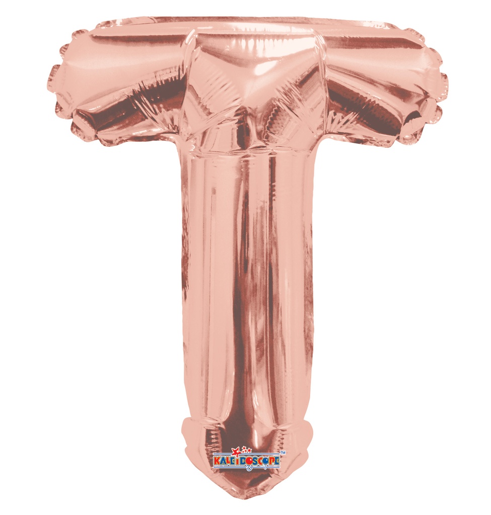 14" Letter T Rose Gold Kaleidoscope