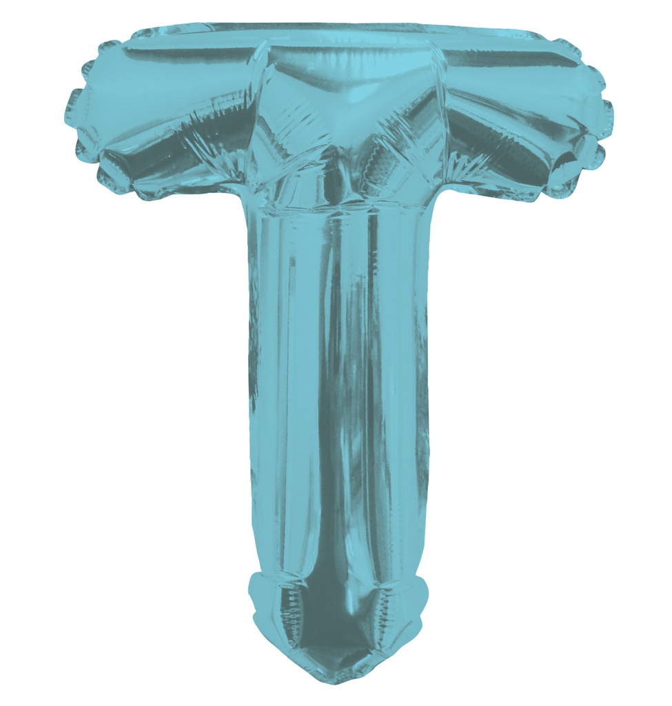 14" Letter T Light Blue Kaleidoscope