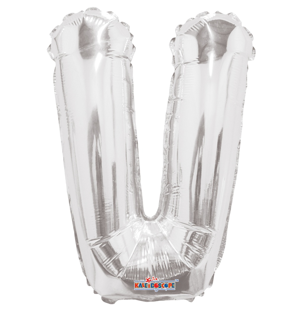 14" Letter V Silver Kaleidoscope