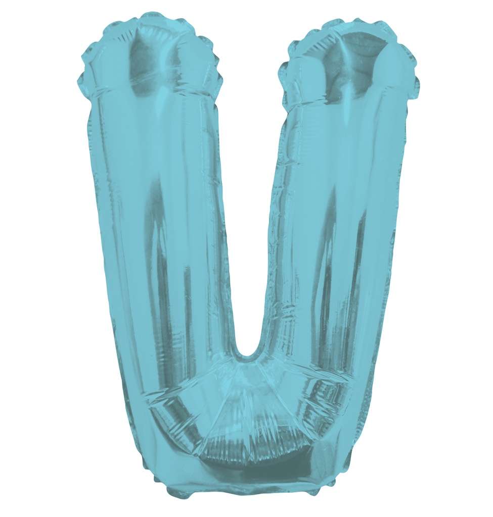 14" Letter V Light Blue Kaleidoscope