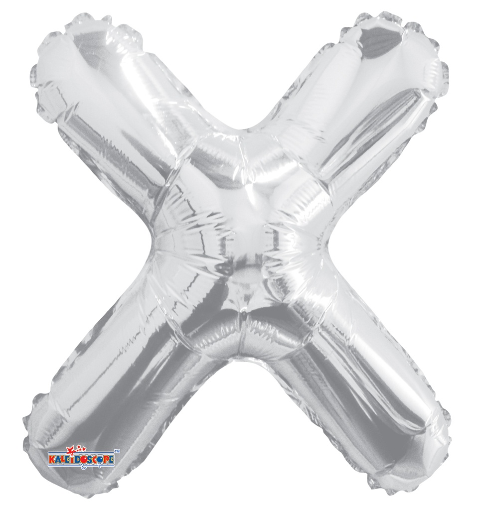 14" Letter X Silver Kaleidoscope