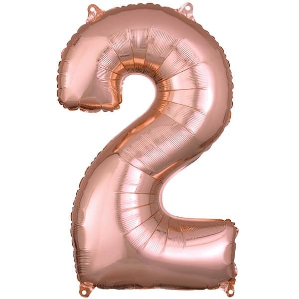 14" Number 2 Rose Gold Kaleidoscope