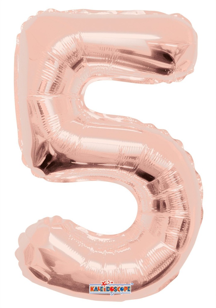 14" Number 5 Rose Gold Kaleidoscope