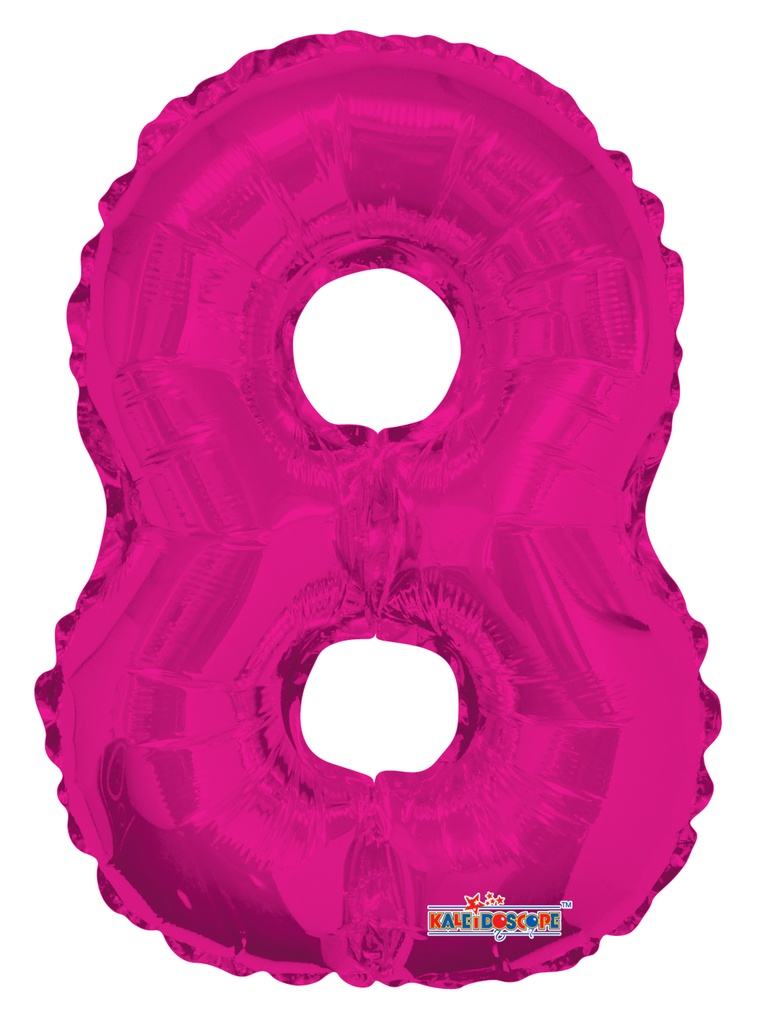 14" Number 8 Hot Pink