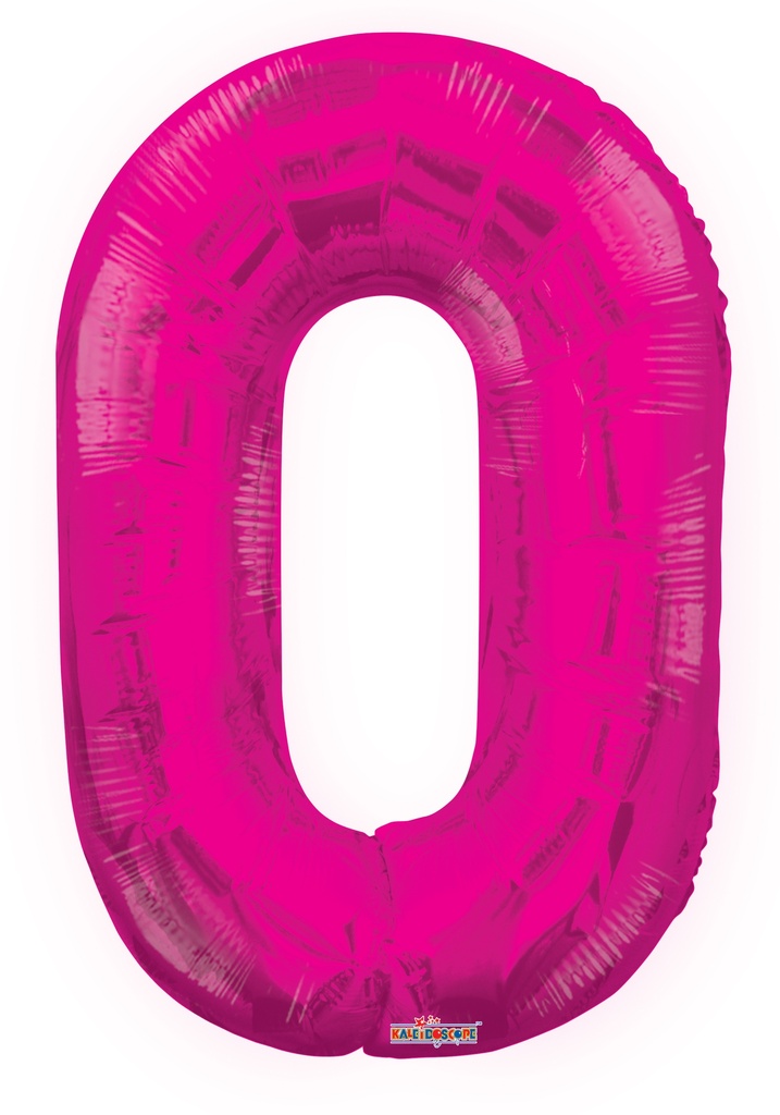 34" Number 0 Pink Kaleidoscope
