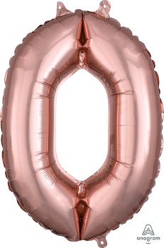 16" Number 0 Rose Gold Anagram