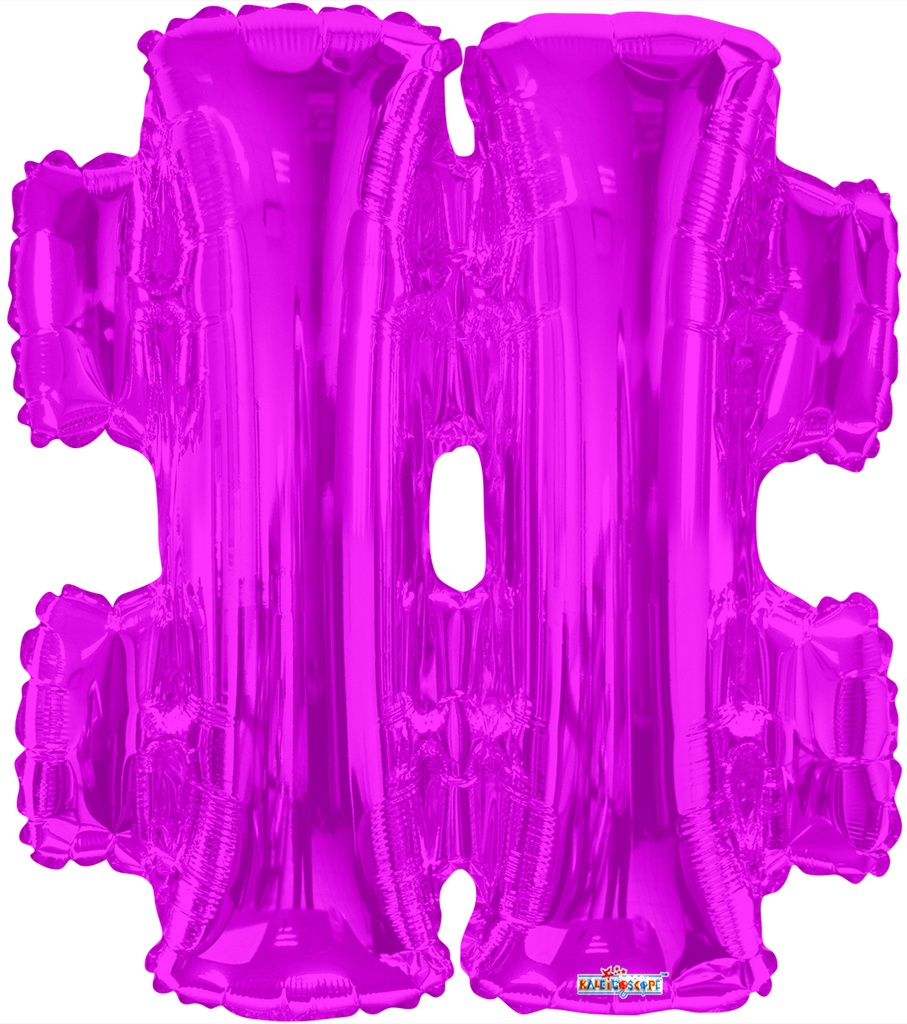 14" Hashtag Symbol Hot Pink