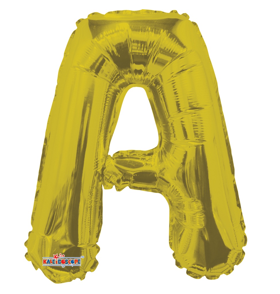 14" Letter A Gold Kaleidoscope