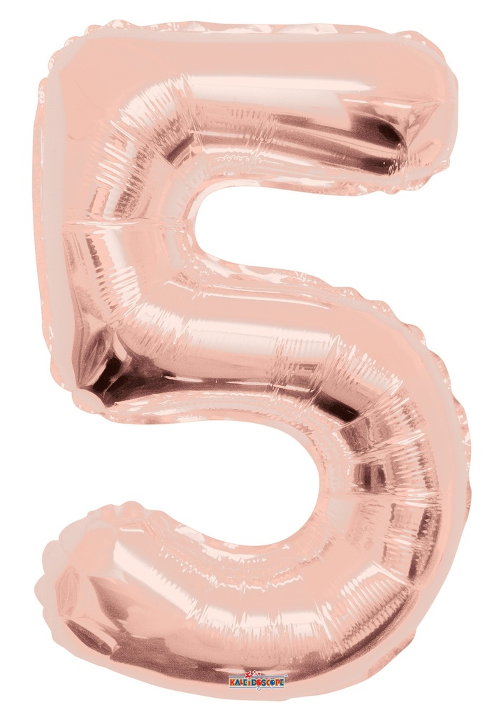 34" Number 5 Rose Gold Kaleidoscope
